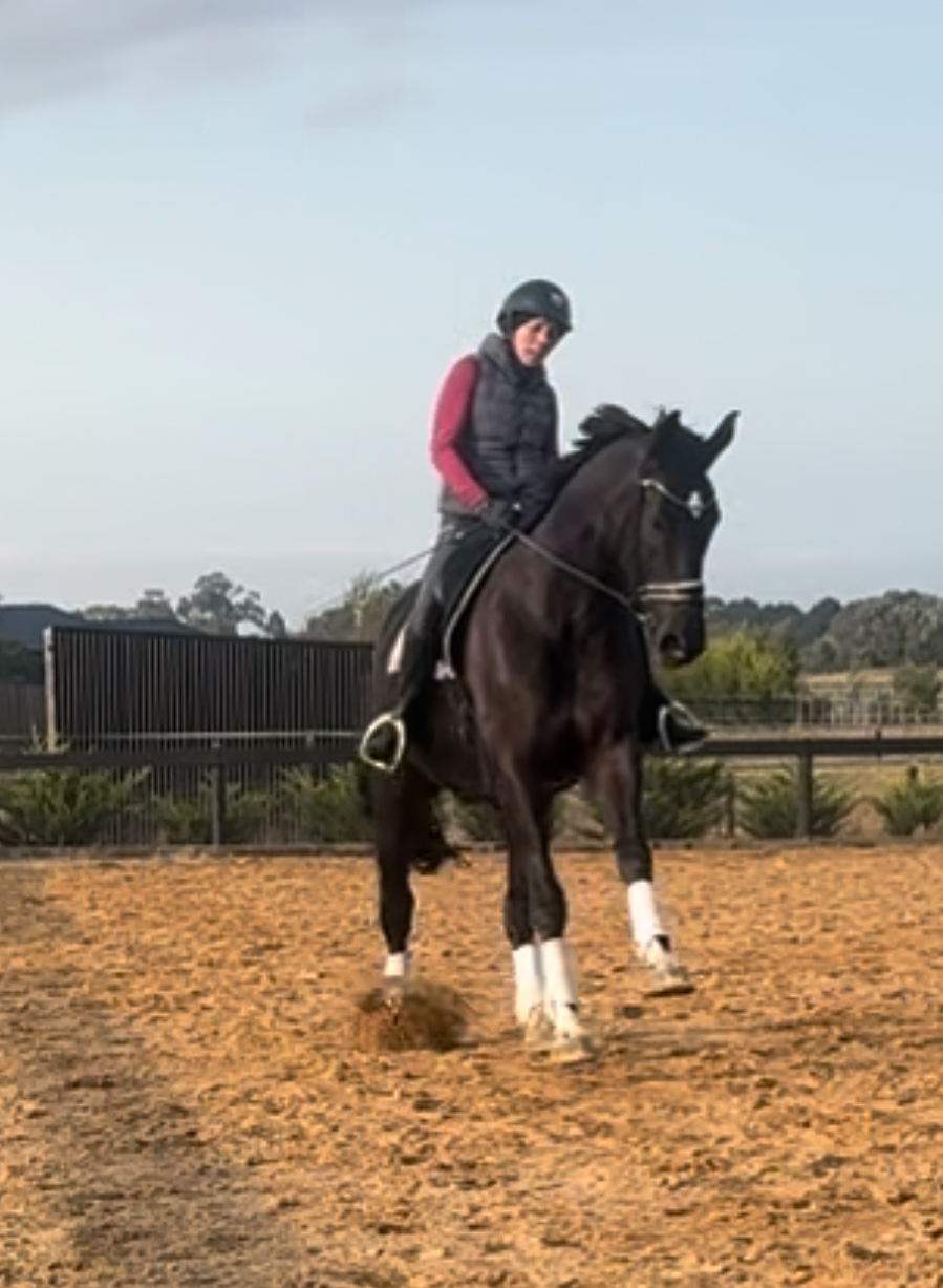 Priscilla Blackadder riding Dressage Breathing Habit