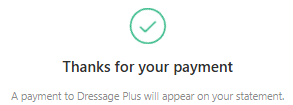 Stripe Thanks for your payment icon